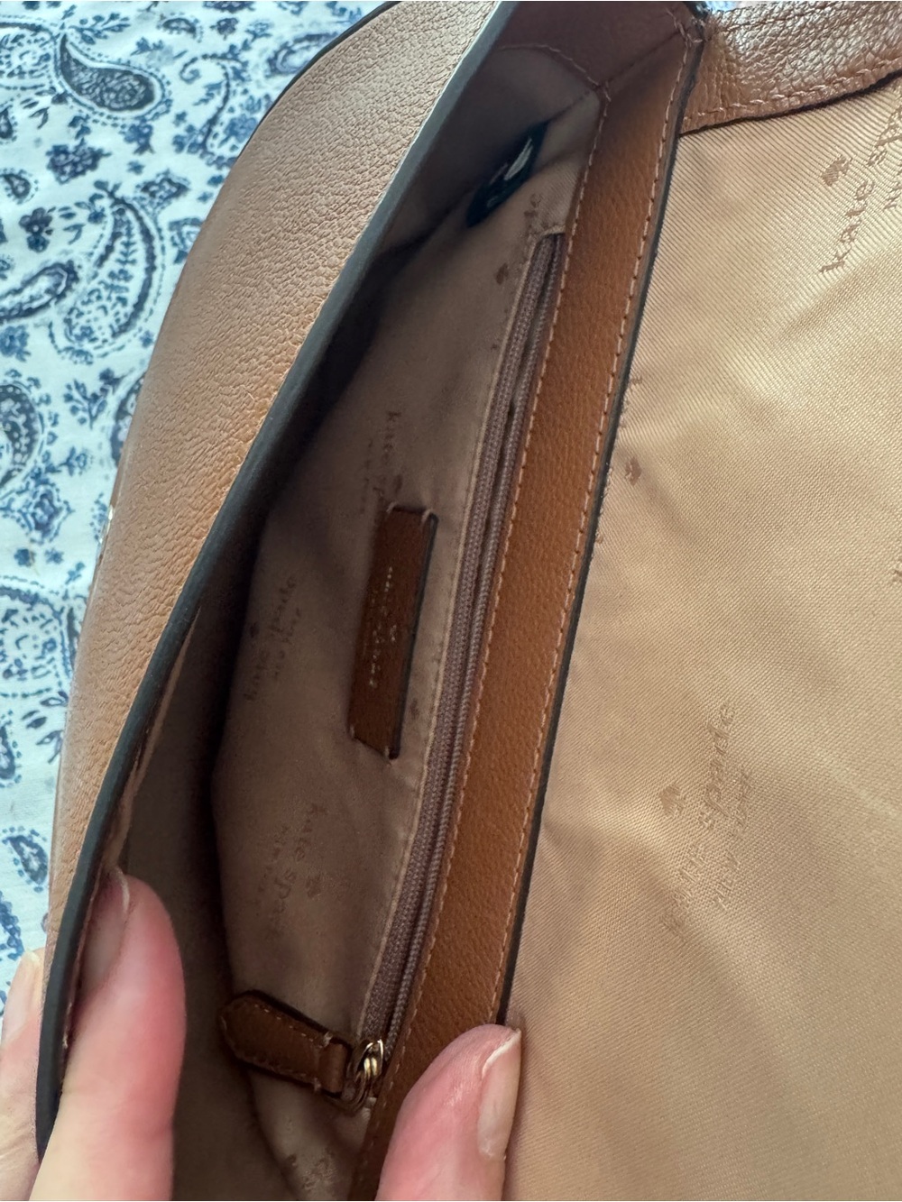 kate spade tan leather saddle crossbody - Picture 9 of 10